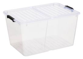Daiktadėžė su dangčiu Plast Team, 50 l, skaidri sp., 56.7 x 39.6 x 30.6 cm