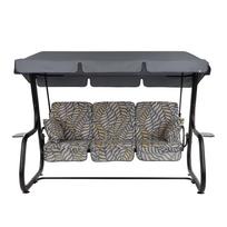 Lauko sūpynės Patio Rimini Black Edition, ruda sp./juoda sp./pilka sp., 222 cm x 143 cm x 173 cm