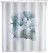 Dušo užuolaida Wenko Gingko, balta sp./žalia sp., 200 cm x 180 cm