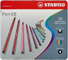 Flomasteriai Stabilo Pen 68 Arty, vienpusiai, įvairių spalvų, 20 vnt.
