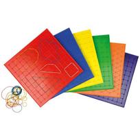 Lavinamoji lenta, rinkinys, geometrinės figūros, įvairių spalvų, 6 vnt.