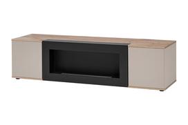 Televizoriaus spintelė ASM Catalina, ąžuolo sp./balta sp., 160.6 cm x 45 cm x 41.7 cm