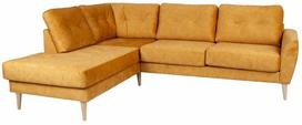 Kampinė sofa Home4you Heivi, geltona sp., kairinė, 250 x 200 cm x 90 cm