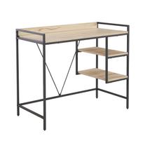 Rašomasis stalas su lentyna Home4you Lester, 93 cm x 48 cm, 82 cm, ruda sp.