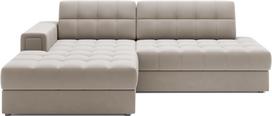 Kampinė sofa - lova Blezalt Sola, smėlio sp., kairinė, 240 x 150 cm x 82 cm
