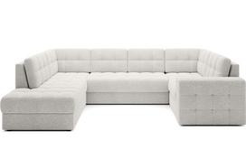 Kampinė sofa - lova Blewett Royal, balta sp., dešininė, 299 x 198 cm x 82 cm