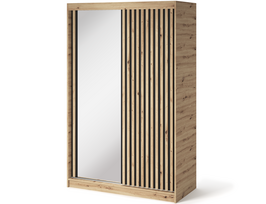 Spinta Emerio II, ąžuolo sp., 120 cm x 60 cm x 204 cm, su veidrodžiu
