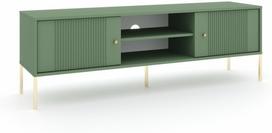 Televizoriaus spintelė Iseo IS01, aukso sp./žalia sp., 154.5 cm x 39 cm x 50.5 cm