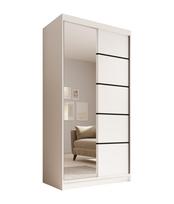 Spinta ADRK Laurencja, balta sp., 100 cm x 58 cm x 200 cm, su veidrodžiu