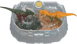 Figūrėlių rinkinys, su priedais Mattel Jurassic World Dino Reveal Battle Arena, įvairių spalvų