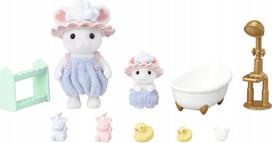 Figūrėlių rinkinys, su priedais Sylvanian Families Bath Time Bubble Siblings 5805, įvairių spalvų