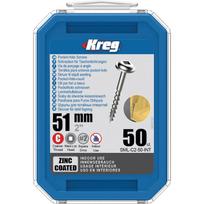 Varžtas, įsukami į medį Kreg Maxi-Lock, 3 x 51 mm, sidabro sp., 50 vnt.