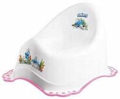 Naktipuodis Maltex Smurfs, balta sp./rožinė sp., 23 cm x 35 cm x 30 cm