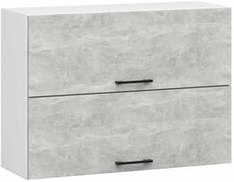 Pakabinama virtuvės spintelė Akord Oliwia W80, balta sp./pilka sp., 80 cm x 30 cm x 58 cm