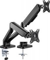 Stalinis dviejų monitorių laikiklis Techly ICA-LZD 462B, 17-32", 9 kg