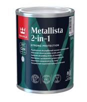 Emaliniai dažai, metalo konkstrukcijoms, apsaugant nuo korozijos Tikkurila Metallista, pusiau matinis, 0.9 l, balta sp.