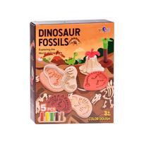 Plastilino rinkinys, su priedais, dinozauras Fossils, įvairių spalvų