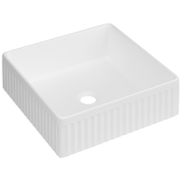 Vonios praustuvas Invena Glamour, keramika, 36 cm x 36 cm x 12 cm, balta sp.