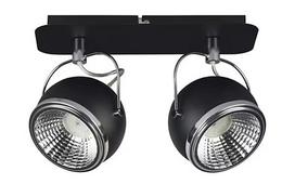 Šviestuvas lubų Spot-Light Ball, GU10, 2 x 6 W, juoda sp. / juoda sp.
