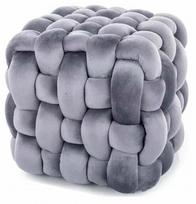 Pufas Faris Velvet, pilka sp., 45 cm x 45 cm x 41 cm