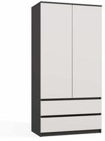 Spinta Malwa SS-90, antracito sp./balta sp., 90 cm x 50 cm x 180 cm
