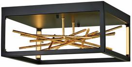 Šviestuvas lubų Quintiesse Styx, LED, 3000 °K, 1 x 8 W, aukso sp./juoda sp.