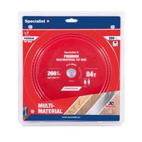 Pjovimo diskas Specialist+ Premium, 260 mm x 30 mm