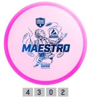 Diskgolfo diskas Discmania Midrange Driver Maestro Active Premium, 21 cm x 21 cm, mėlyna sp./rožinė sp.