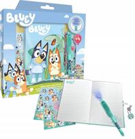 Dienoraštis su užraktu Kids Euroswan Bluey, linijomis, 12x18 cm, įvairių spalvų