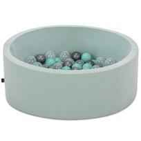 Baseinas su kamuoliukais Kalune Design Bubble Pops, ⌀ 7 cm, mėtinė (mint) sp. pilka sp.