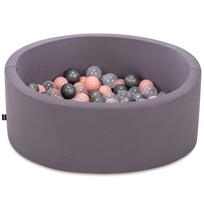 Baseinas su kamuoliukais Kalune Design Bubble Pops, ⌀ 85 cm, 200 vnt, skaidri sp./balta sp.