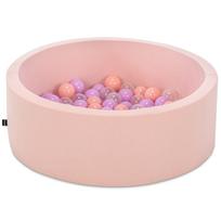 Baseinas su kamuoliukais Kalune Design Bubble Pops, ⌀ 7 cm, skaidri sp./rožinė sp.