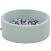 Baseinas su kamuoliukais Kalune Design Bubble Pops, ⌀ 7 cm, mėtinė (mint) sp. pilka sp.