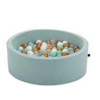 Baseinas su kamuoliukais Kalune Design Bubble Pops, ⌀ 85 cm, 200 vnt, aukso sp. balta sp.