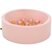 Baseinas su kamuoliukais Kalune Design Bubble Pops, ⌀ 7 cm, skaidri sp./aukso sp.