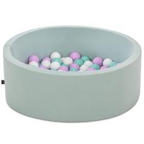 Baseinas su kamuoliukais Kalune Design Bubble Pops, ⌀ 7 cm, balta sp. mėtinė (mint) sp.