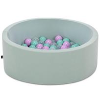 Baseinas su kamuoliukais Kalune Design Bubble Pops, ⌀ 7 cm, mėtinė (mint) sp. skaidri sp.