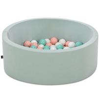 Baseinas su kamuoliukais Kalune Design Bubble Pops, ⌀ 7 cm, balta sp. mėtinė (mint) sp.