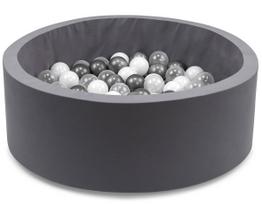 Baseinas su kamuoliukais Kalune Design Bubble Pops, ⌀ 85 cm, 150 vnt, skaidri sp./balta sp.