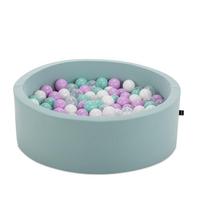 Baseinas su kamuoliukais Kalune Design Bubble Pops, ⌀ 85 cm, 200 vnt, balta sp. mėtinė (mint) sp.