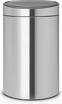 Šiukšliadėžė Brabantia Touch Matt Steel 114823, sidabro sp., 40 l, 72.7 cm x 43.5 cm