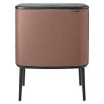 Šiukšliadėžė Brabantia Bo Touch Satin Taupe 234064, ruda sp., 34 l, 68 cm x 54 cm