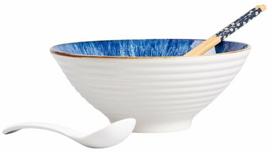 Ramen dubenėlių rinkinys, Homla Salado 234629, mėlyna/balta, 21 cm