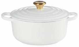 Emaliuotas ketaus puodas Le Creuset, 24 cm, 4.2 l, balta sp.
