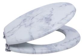 Unitazo sėdynė su dangčiu Thema Lux MB-2035, balta sp./pilka sp., 45 cm x 36 cm