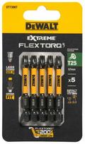 Atsuktuvų antgalių komplektas Dewalt FLEXTORQ, T25, 57 mm
