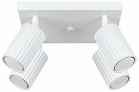 Šviestuvas lubų Sollux Karbon 4, GU10, 4 x 10 W, balta sp.