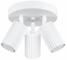Šviestuvas lubų Sollux Karbon 3P, GU10, 3 x 10 W, balta sp.