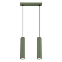 Šviestuvas lubų Sollux Karbon, GU10, 2 x 10 W, alyvuogių žalia sp., 6.5 x 30 cm
