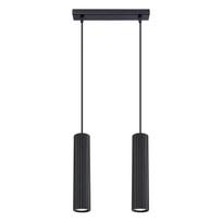Šviestuvas lubų Sollux Karbon, GU10, 2 x 10 W, juoda sp., 6.5 x 30 cm